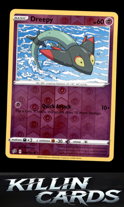 Reverse Holofoil Dreepy 089/192 Pokemon Common SWSH02: Rebel Clash Card NM - Image 1