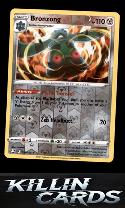 Reverse Holofoil Bronzong 102/163 Pokemon Holo Rare SWSH05: Battle Styles Card N - Image 1