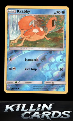 Reverse Holofoil Krabby 46/214 Pokemon Common SM - Unbroken Bonds Card NM - Image 1