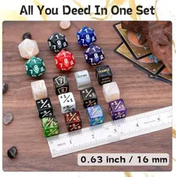 78 Pieces MTG Dice Set with Plus 1 Life Counter & Keyword Token Dice & Shield & - Image 5