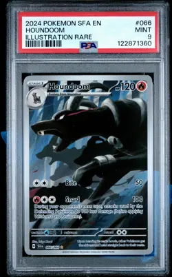 PSA 9 - Houndoom 066/064 Illustration Rare SV Shrouded Fable - Pokemon - Image 1