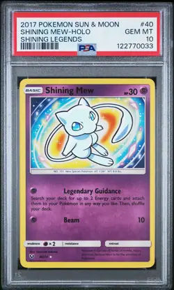 PSA 10 - Shining Mew 40/73 Sun & Moon Shining Legends - Pokemon - Image 1