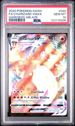 PSA 10 - Charizard VMAX 020/189 SWSH Darkness Ablaze - Pokemon - Image 1