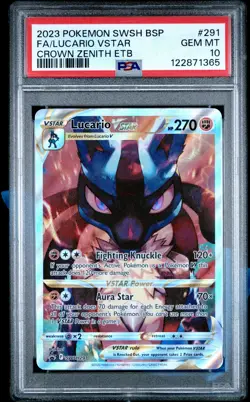 PSA 10 - Lucario VSTAR SWSH291 Crown Zenith Elite Trainer Box Promo - Pokemon - Image 1