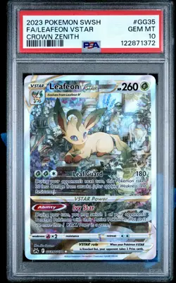 PSA 10 - Leafeon VSTAR GG35/GG70 SWSH Crown Zenith - Pokemon - Image 1