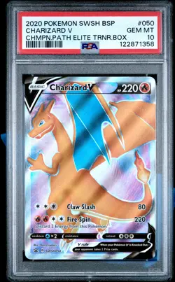 PSA 10 - Charizard V SWSH050 Champion's Path Elite Training Box Promo - Pokemon - Image 1