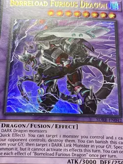 3x Borreload Furious Dragon | SDRR-EN042 | Ultra Rares | NM | 1st Ed | YuGiOh! - Image 2