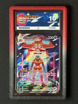 ACE 10 Deoxys VMAX Gg45/Gg70 Pokemon Card Crown Zenith Galarian Gallery GEM MINT - Image 1