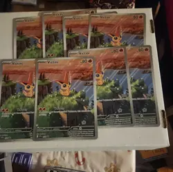Lot of 8 Victini JUMBO Card Scarlet & Violet Black Star Promos Near Mint Holo - Image 1