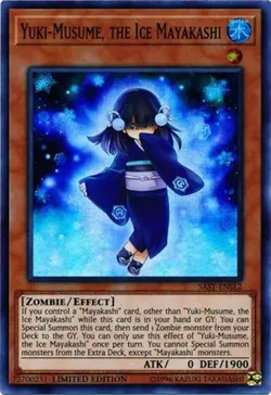 3 x Yu-Gi-Oh Card - SAST-ENSE2 -YUKI-MUSUME THE ICE MAYAKASHI (super rare) NM/M - Image 1