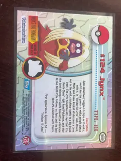 2000 TOPPS POKEMON CARD #124 JYNX - TV ANIMATION EDITION BLUE LABEL - Image 2