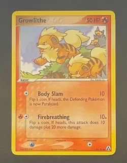 Pokemon Card Growlithe 55/92 Legend Maker - Moderately Played - Image 1