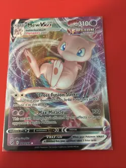 Pokemon TCG Mew VMAX 114/264 Ultra Rare Holo Card Near Mint Condition - Image 1