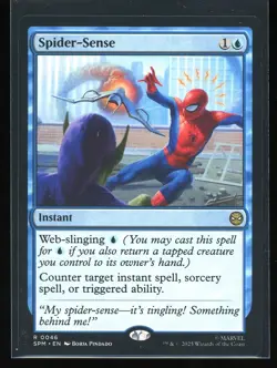 Spider-Sense 2025 Magic: The Gathering Marvel's Spider-Man #46 Rare - Image 1