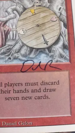 Wheel Of Fortune - MTG - Revised - Artist Autographed - Image 2