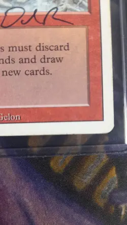 Wheel Of Fortune - MTG - Revised - Artist Autographed - Image 3