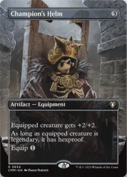 Champion's Helm (Borderless) R Commander Masters 654 NM MTG - Image 1