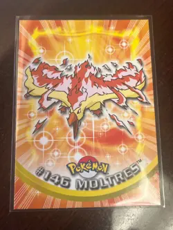 Topps Pokemon Blue Label #146 Moltres TV Animation Edition Light Play - Image 1