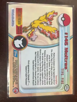 Topps Pokemon Blue Label #146 Moltres TV Animation Edition Light Play - Image 2