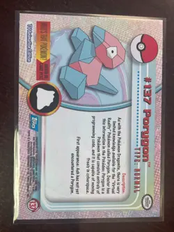 2000 Topps Pokemon TV Animation Edition Series 3 Non Holo #137 Porygon - Image 2