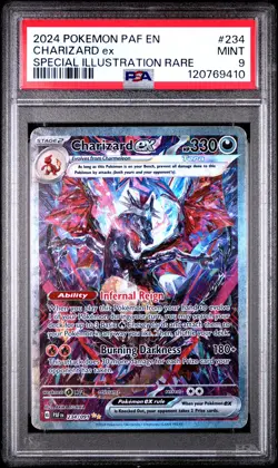 2024 POKEMON PAF EN-PALDEAN FATES SPECIAL ILLUSTRATION RARE CHARIZARD EX PSA 9 - Image 1