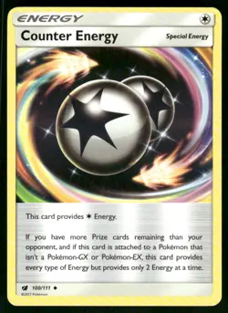 Counter Energy 100/111 Uncommon Normal NM Pokemon SM - Crimson Invasion - Image 1