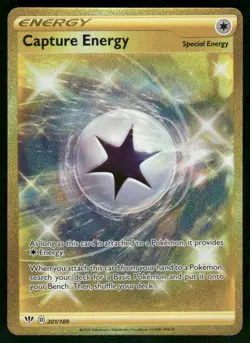 Capture Energy (Secret) 201/189 Secret Rare Holo NM Pokemon SWSH03: Darkness Abl - Image 1
