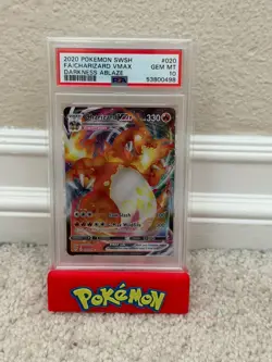 2020 POKEMON SWORD & SHIELD DARKNESS ABLAZE FULL ART CHARIZARD VMAX PSA 10 GEM - Image 1