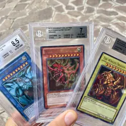 Yu Gi Oh •🍁 ObelisK Tormentor Slifer Sky Dragon Winged Dragon of Ra •🍁 BGS 8 - Image 1