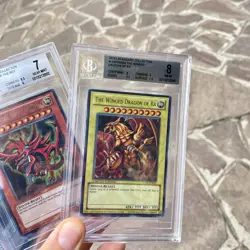 Yu Gi Oh •🍁 ObelisK Tormentor Slifer Sky Dragon Winged Dragon of Ra •🍁 BGS 8 - Image 3