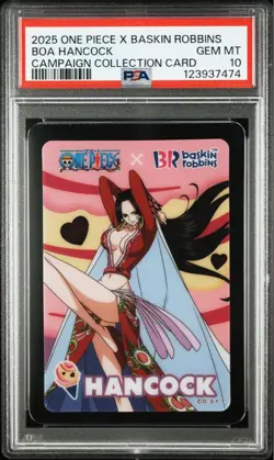 One Piece Card Boa Hancock PSA10 Baskin Robbins 31 Ice Cream Promo Rare - Image 1