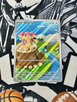 Pokemon TCG Audino 2025 Holo Black Bolt Illustration Rare Card 151/086 - Image 1