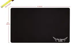 Black MTG Playmat for Card Games-24”x13.5, Smooth Mat Protects Your Cards & - Image 5