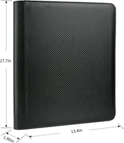 Premium Ringless Trading Card Binder - 1000+ Capacity, 16 Large, Black - Image 2