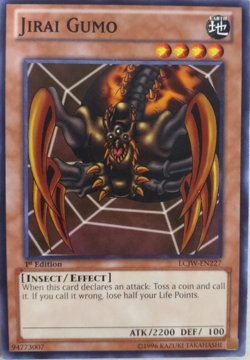 JIRAI GUMO - 1st Edition COMMON LCJW-EN227 YuGiOh TCG Card - Image 1