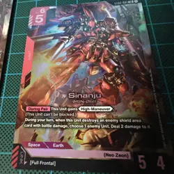 Gundam Card Game Sinanju x2 Foil Legend Rare 2x Starter Deck ST03-001 LR Unit - Image 4