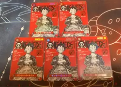 One Piece Luffy Promo Card ST21-014 Magazine Card only Japanese Set of 5 Fs - Image 1
