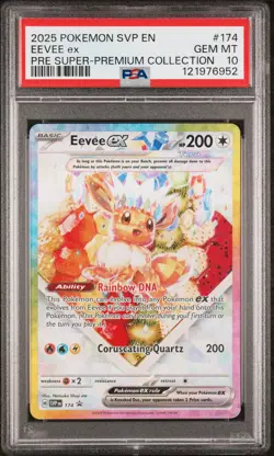 2025 POKEMON SVP EN-SV BLACK STAR PROMO #174 EEVEE EX PSA 10 - Image 1