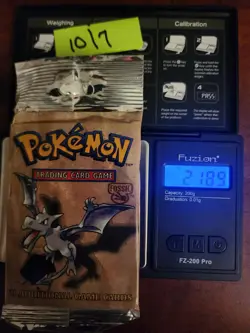 1999 Pokemon Fossil Booster Pack Aerodactyl Sealed WOTC 21.89 g HEAVY Long CRIMP - Image 1