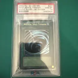 YUGIOH PSA 10 2002 Mystical Space Typhoon MRL-047 Ultra Rare 1st Edition - Image 1