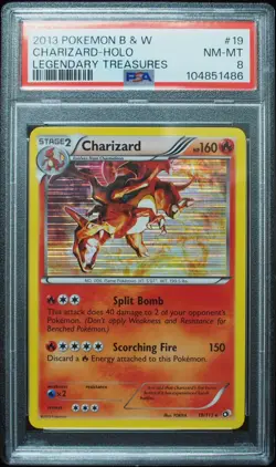 Charizard 19/113 Legendary Treasures Pokemon Card PSA 8 NM-Mint - Image 1