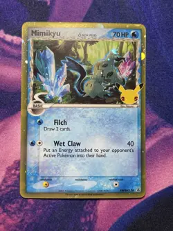 Mimikyu Delta Species BLACK STAR PROMO card COSMOS HOLO SWSH136 Pokemon NM - Image 1