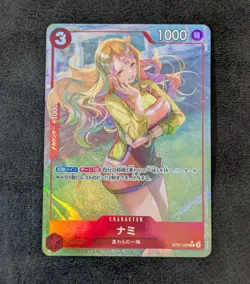 ++ One Piece Card Game TCG Nami ST21-009 C Parallel Holo Japanese - Image 1
