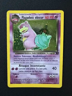 Flagadoss obscur 12/82 Rare Holo Team Rocket 2000 Francais FR Pokemon Card - Image 1