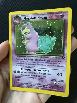 Flagadoss obscur 12/82 Rare Holo Team Rocket 2000 Francais FR Pokemon Card - Image 3