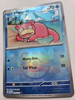 Pokemon TCG Card Slowpoke Master Ball Reverse Holo 018/131 Prismatic Evolutions - Image 2