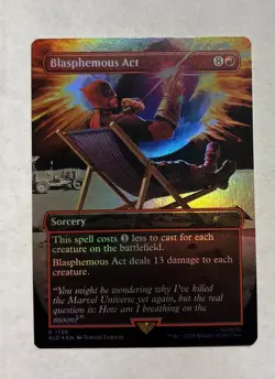 Blasphemous Act FOIL #1756 NM/M Marvel Deadpool Secret Lair MTG Magic Card - Image 1