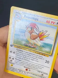 CARTE POKEMON ROUCOUPS 22/102 EDITION 1 FR RARE SET DE BASE - TBE - Image 2
