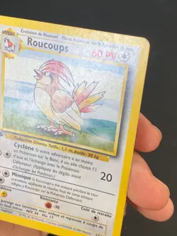 CARTE POKEMON ROUCOUPS 22/102 EDITION 1 FR RARE SET DE BASE - TBE - Image 3