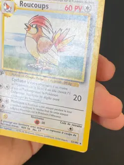 CARTE POKEMON ROUCOUPS 22/102 EDITION 1 FR RARE SET DE BASE - TBE - Image 4